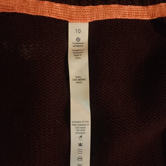 Lululemon Karmic Cocoon Merino Wool Wrap EUC Size 10 - Picture 5 of 6